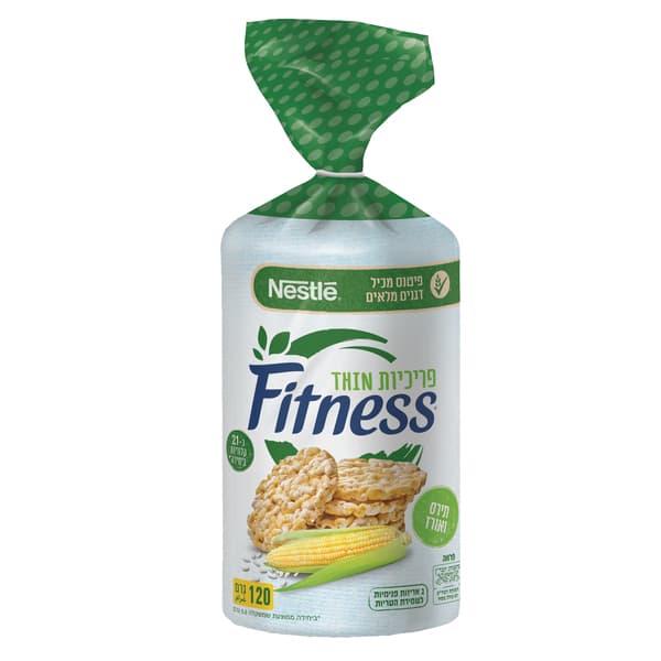 פיטנס פריכיות דקות תירס ואורז 120ג