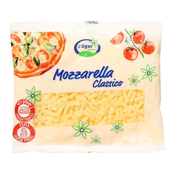 מוצרלה מגורדת 400 גרם זוקר