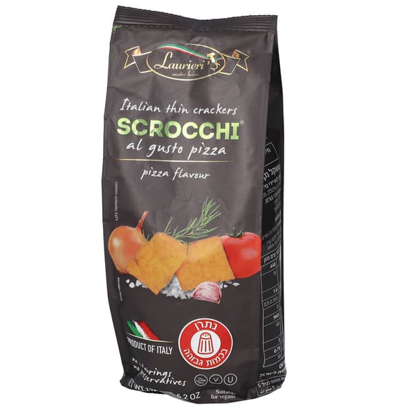 לורירי סקרוצי קרקרים בטעם פיצה 175 גרם