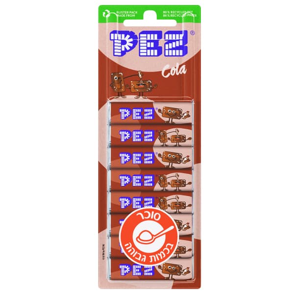 סוכריות PEZ מילוי בטעם קולה