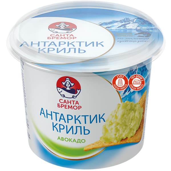 ממרח עם קריל אנטרקטי עם אבוקדו מצונן