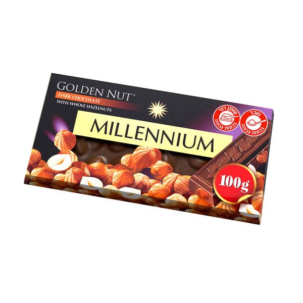שוקולד מילניום גולד מריר אגוז 100 גרם