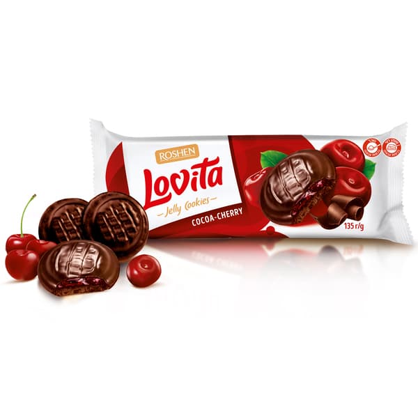 עוגיות קקאו דובדבן 135 גר LOVITA