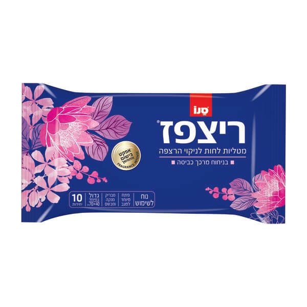 מטליות חד פעמיות לניקוי הרצפה בניחוח מרכך כביסה 10יח' סנו