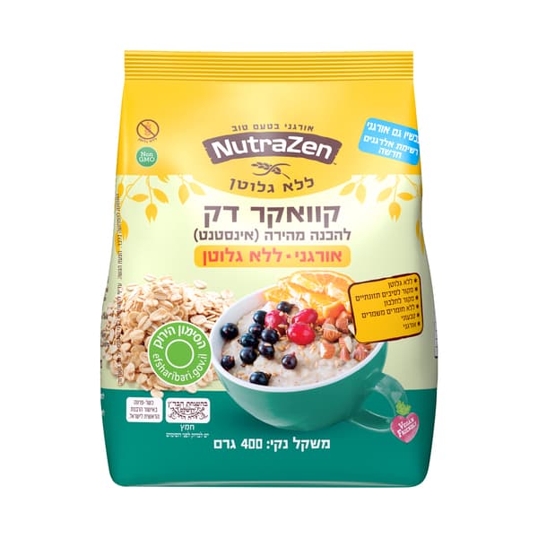 קוואקר דק ללא גלוטן 400 גרם נוטרה זן