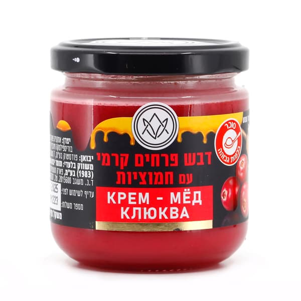 דבש פרחים עם חמוציות