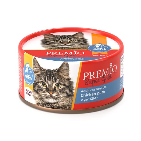 עוף לחתול בוגר 170ג' פרמיו סופר גולד