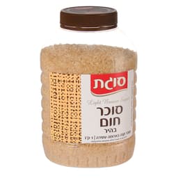 סוכר חום בהיר בצנצנת 1 ק"ג סוגת
