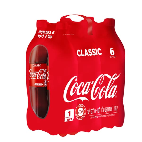 שישית קוקה קולה 1 ליטר