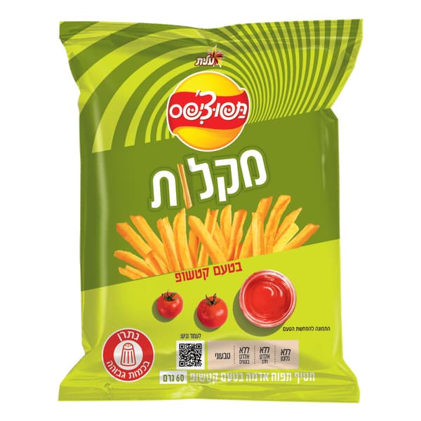 תפוצ'יפס מקלות קטשופ 60 גר