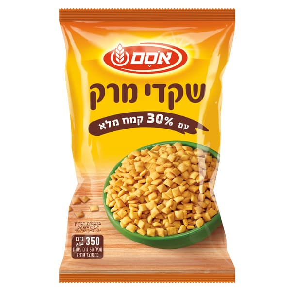 שקדי מרק 30% קמח חיטה מלא 350 גר