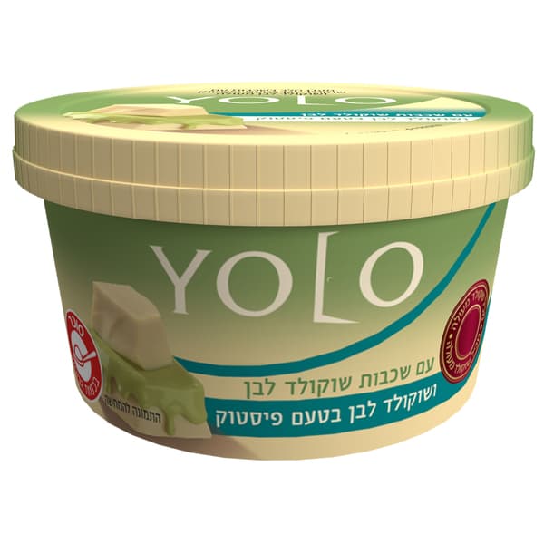 YOLO מעדן שוקולד לבן פיסטוק 122ג