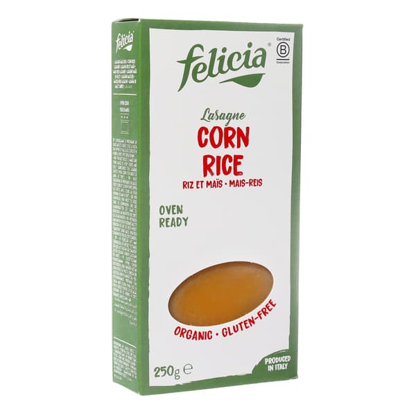 פליסיה לזניה אורז תירס אורגני 250 גר