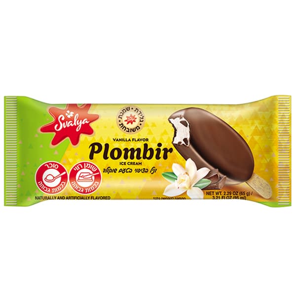 גלידת שמנת משובחת SVALYA וניל מצופה על מ