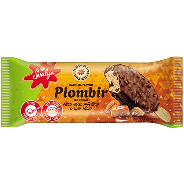 גלידת שמנת משובחת SVALYA קרמל מלוח בשקדי