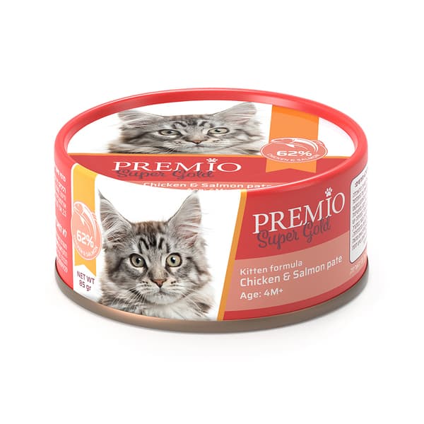 עוף וסלמון לחתלתול 85 ג' פרמיו