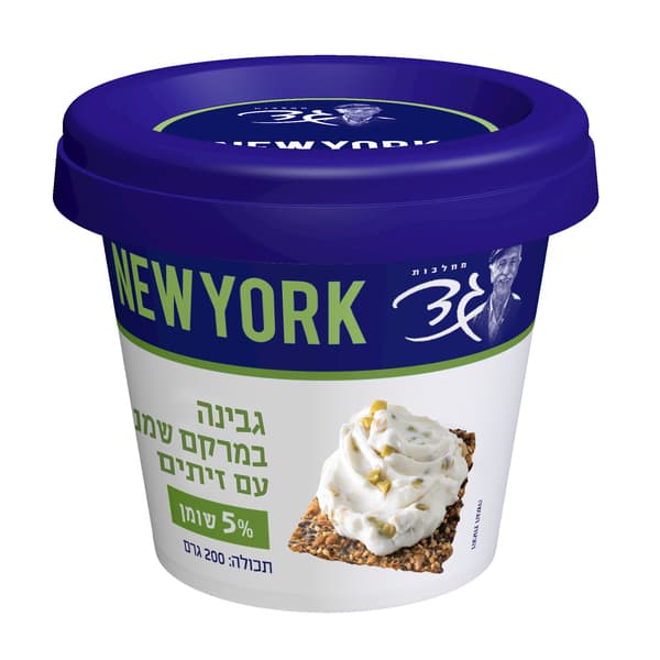 גבינה במרקם שמנת עם זיתים 5% 200 ג' גד