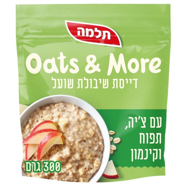 תלמה - דייסת שיבולת שועל עם תפוח וקינמון 300 גרם