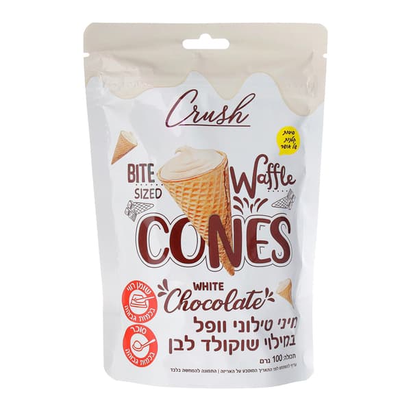 טילוני וופל מיני במילוי שוקולד לבן 100 ג