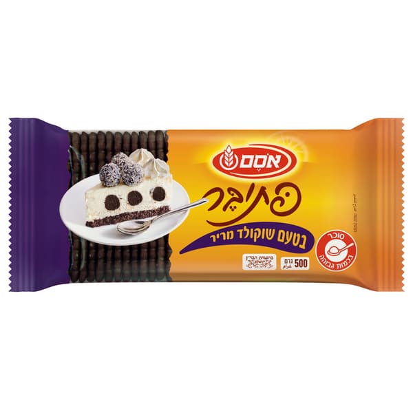 אוסם - פתי בר בטעם שוקולד מריר 500 גרם