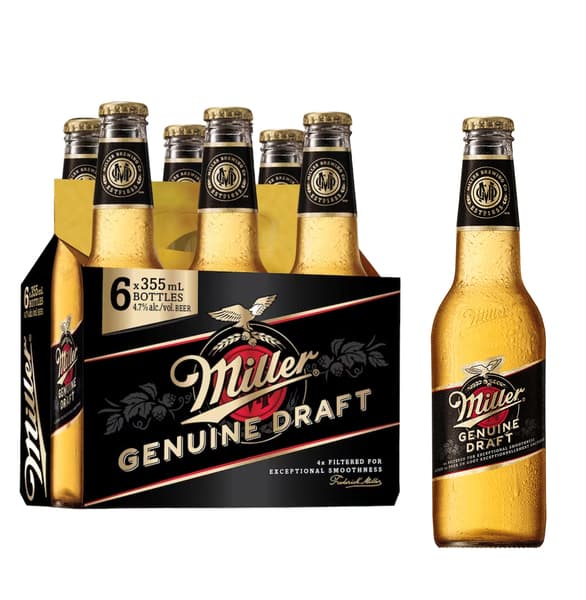 שישיית בירה מילר בקבוק 6*330 מ"ל