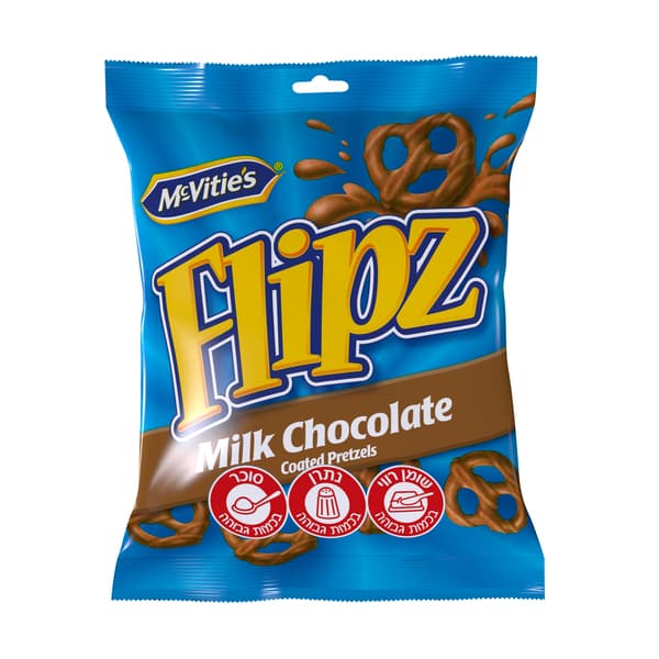 פליפז - בייגלה מצופה שוקולד חלב 39 גרם