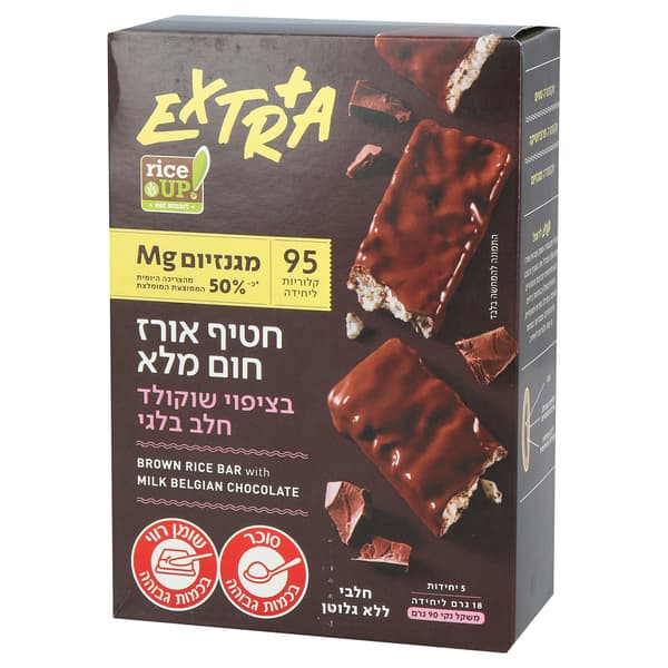 באר אקסטרה בציפוי שוקולד חלב 5 יח 90 גר