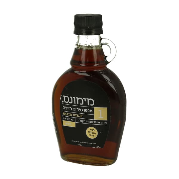 סירופ מייפל אמיתי 100% 187 מ"ל