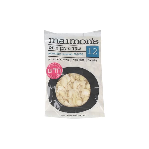 שקד מולבן פרוס מימונס 100 ג'