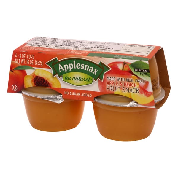 אפלסנקס רביעיות רסק תפוחי עץ אפרסק ללא תוספת סוכר