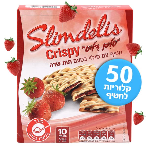 חטיף מרבה סלים דליס קריספי תות 125 גר