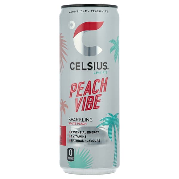 צלזיוס משקה אנרגיה אפרסק 375 מ"ל