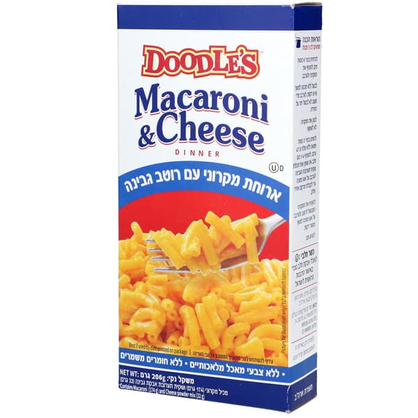דודלס ארוחת מקרוני עם גבינה 206 גרם