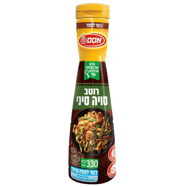 רוטב סויה בסגנון סיני אסם כשל"פ 330 גרם