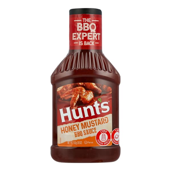 רוטב ברביקיו דבש חרדל האנט'ס 510 גרם