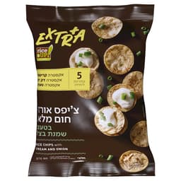 אקסטרה ציפס אורז חום מלא שמנת בצל 60 גרם