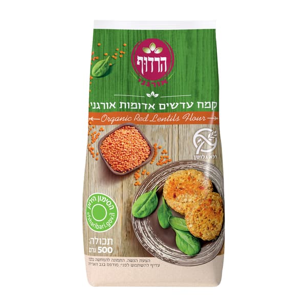 קמח עדשים אדומות אור