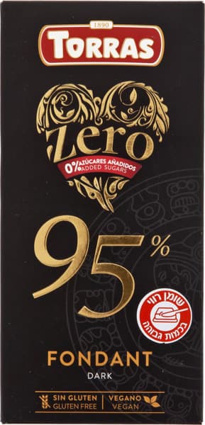 טוראס-שוקולד מריר 95% ללת"ס 100 גרם