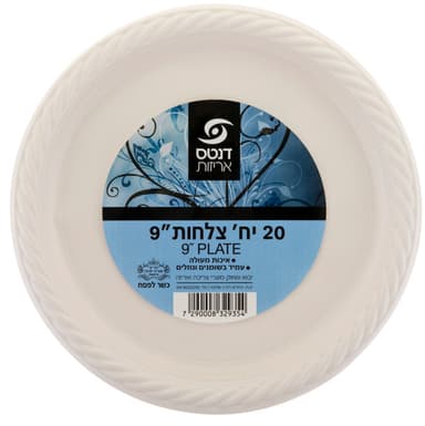 צלחת (9) ציבעוני 20י