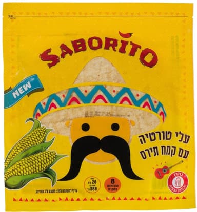 עלי טורטייה מקמח תירס 360 גרם