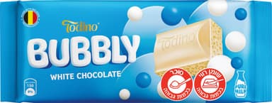 שוקולד לבן אווירי 90 גרם BUBBLY