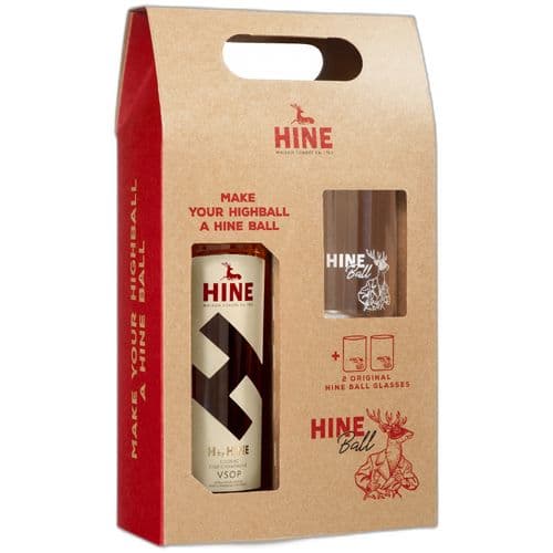 מארז קוניאק H by Hine VSOP 700 מ"ל עם 2 כוסות