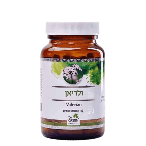 ולריאן | מכיל 100 כמוסות צמחיות | עם ולריאן | תוסף תזונה | כשר פרווה |