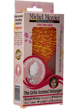 מברשת לילדות | ריחנית | לשיער רגיל | מישל מרסיה | בניחוח צמר גפן מתוק | צבע אדום ורוד