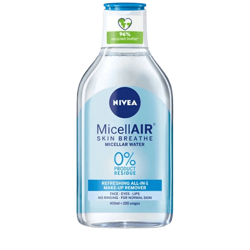 ניוואה | מים מיסלריים | להסרת איפור | פנים עיניים ושפתיים | מכיל 400 מל