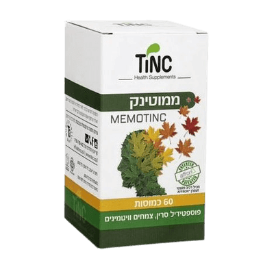 ממוטינק | פוספיטדיל סרין | צמחים וויטמינים | מכיל 60 כמוסות | טינקטורה טק | Tinctura Tech