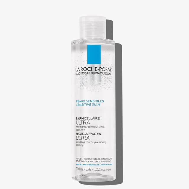 מים מיסלריים אולטרה | להסרת איפור והרגעת העור | לעיניים רגישות ולעור רגיש | מכיל 200 מל | לה רוש פוזה