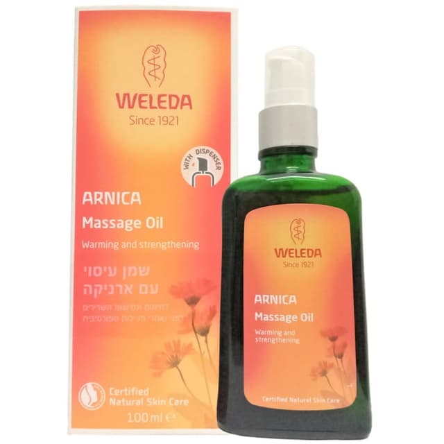 Weleda ולדה | שמן עיסוי עם ארניקה | לחימום וגמישות העור לפני ואחרי פעילות ספורטיבית | 100 מל