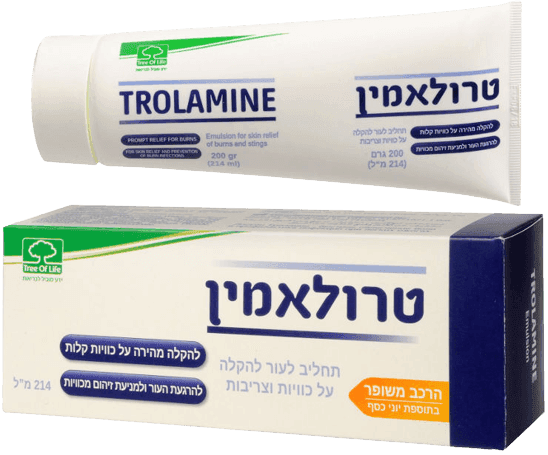 טרולאמין | תחליב לעור להקלה על כוויות וצריבות | 3OL