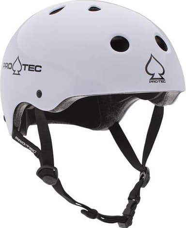 קסדת בוגרים פרוטק דגם קלאסיק לבן מבריק PRO-TEC - PRO-TEC - קסדות